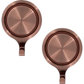Haute Decor Attract Pinch-Free Magnetic Wreath Hanger (Antique Brass) - Set of 2 Magnets - for use on 1 Single-Pane Glass Door/Window or 2 Metal Doors/Surfaces