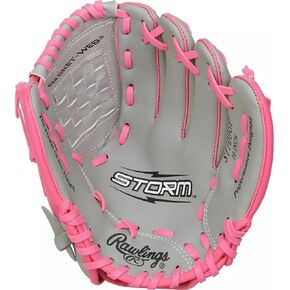 Rawlings Girls' Storm Series 10 in. T-Ball Softball/Baseball Glove, Right-Hand Throw