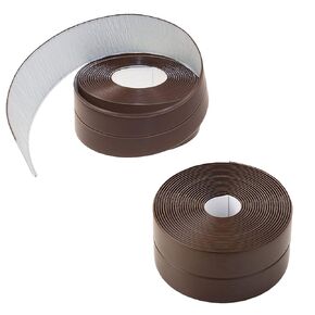 Toilet Caulk Strips Self Adhesive, 2 Pack Toilet Caulk Strip PE Caulking Tape for Bathtub Bathroom Shower Toilet Kitchen and Wall Sealing 1.5 inch x 10.5Ft - Brown