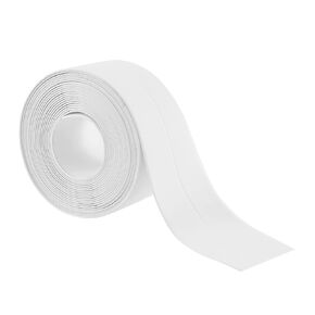Bath and Kitchen Caulk Tape Sealant Strip - PVC Self Adhesive Waterproof Caulking Sealing Tape - White Self Adhesive Caulk Strip, for Kitchen Sink Toilet Bathroom Shower and Bathtub.