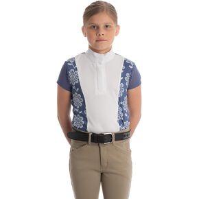 Equinavia Charlotte Kids Equestrian Short Sleeved Show Shirt with Cooling Mesh