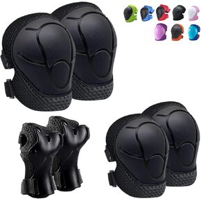 Knee Pads for Kids Kneepads and Elbow Pads Toddler Protective Gear Set Kids Elbow Pads and Knee Pads for Girls Boys with Wrist Guards 3 in 1 for Skating Cycling Bike Rollerblading Scooter