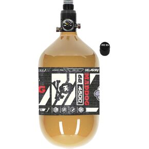 Maddog HK Army HSTL Dog 68ci/4500psi Carbon Fiber Compressed Air HPA Paintball Tank Bottle System with Fill Nipple Protector | Standard Reg | 2024 Hydro | Ships Empty
