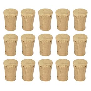 MECCANIXITY Tapered Cork, 9.5x7.11x12.7mm Natural Wooden Leakproof Soft Cork Stoppers for Wine Beer Bottle Crafts Corks Plug Replacement Laboratory Supplies, Light Wood Color, Pack of 25