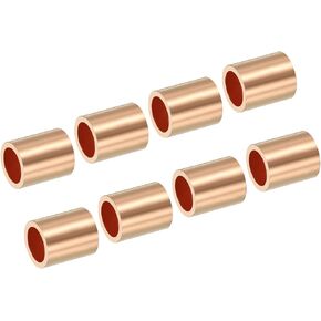 PATIKIL 5/32"/ 4mm Wire Rope Stop Sleeve, 12 Pack Copper Crimping Loop Sleeve End for Wire Rope Cable Ferrule, Golden in Saudi Arabia