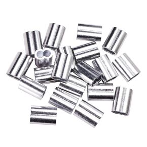 Penta Angel 20pcs Aluminum Crimping Loop Sleeve for 5/32" - 3/16" Wire Rope and Cable (M5,20 pcs ferrules)