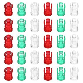 PATIKIL 5mm Clear Light-Emitting Diode Holder Clip, 30-in-1 LED Lamp Socket Bulb Cap Protective Cover for Bezel Mount Panel Display, Multicolored