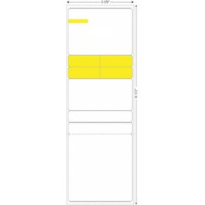 ملصقات طبية حرارية مباشرة من KOVOT مقاس 3.125 بوصة عرض × 8.5 بوصة طول | درجة صيدلية مع مقاومة للخدش والأشعة فوق البنفسجية | 320 ملصقًا في كل لفة (1280 ملصقًا، C1382)، صُنع في الولايات المتحدة الأمريكية in Kuwait