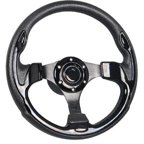 12.5"Marine Boat Steering Wheel with 3/4" Tapered Shaft，Rust-proof Carbon Fiber Steering Wheel for Most Marine boats,Vessels,Yachts,Pontoons Boat