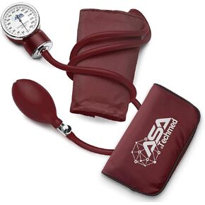 ASA TECHMED Manual Blood Pressure Monitor - Aneroid Sphygmomanometer Blood Pressure Cuff arm for Nurses Universal (Light Grey) Standard in Kuwait