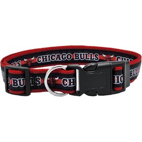 NBA CHICAGO BULLS Dog Collar, Size Small. Best Pet Collar for all Sports Fans