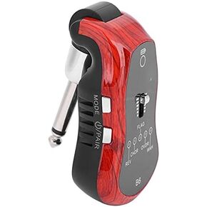 Wireless Guitar Effector, USB Rechargeable Battery and Guitar Effector, Super Portable Guitar Transmitter Receiver with 5 Sound Modes Accessory Mixer Supplies