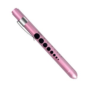 Pen Light,Nurse Medical Reusable LED Penlight White Light with Pupil Gauge and Ruler (Gold)