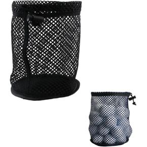 Golf Ball Drawstring Bag, Large Capacity Empty Nylon Mesh Golf Ball Pouch, Can Hold 25-35 Golf Balls, Golf Storage Bag Golf Training Accessories