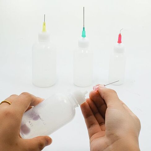 30ml Precision Tip Applicator Bottle, with Blunt Tip Needle and Cap, 18G 20G 25G Needle Tip Squeeze Bottle, Oil Dropper Bottle, Glue Bottles with Fine Tip in Saudi Arabia