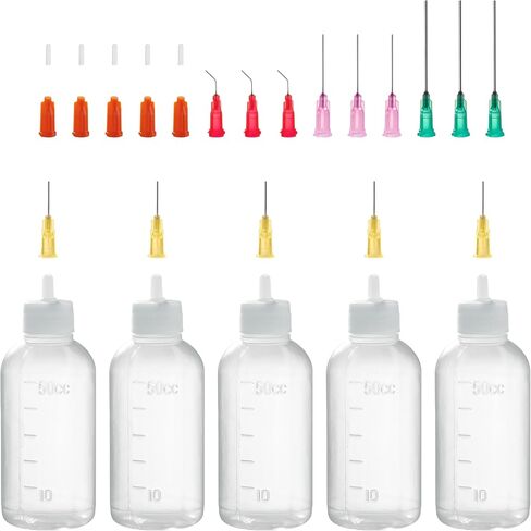 30ml Precision Tip Applicator Bottle, with Blunt Tip Needle and Cap, 18G 20G 25G Needle Tip Squeeze Bottle, Oil Dropper Bottle, Glue Bottles with Fine Tip in Saudi Arabia