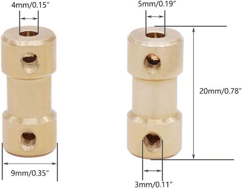 Twidec/4Pcs 4mm-6mm Brass Flexible Shaft Coupler for RC Airplane Boat Motor Transmission Connector COUPLER-GLD-4-6 in Saudi Arabia