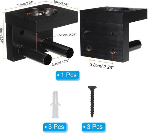 PATIKIL Baseball Bat Holder, Baseball Wall Mount Bat Holder Sports Display Wall Mount Softball Storage Hockey Stick by Wood in Saudi Arabia