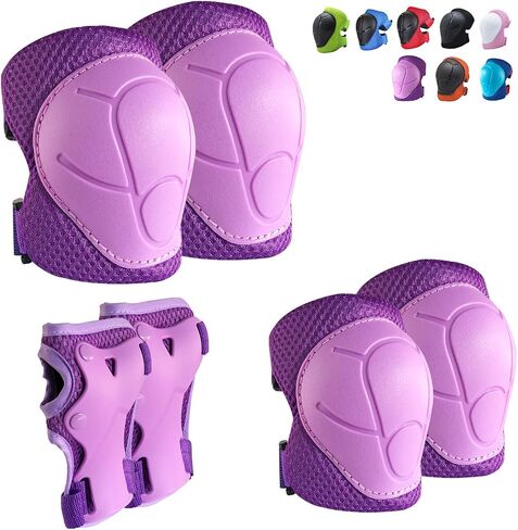 Knee Pads for Kids Kneepads and Elbow Pads Toddler Protective Gear Set Kids Elbow Pads and Knee Pads for Girls Boys with Wrist Guards 3 in 1 for Skating Cycling Bike Rollerblading Scooter in Saudi Arabia