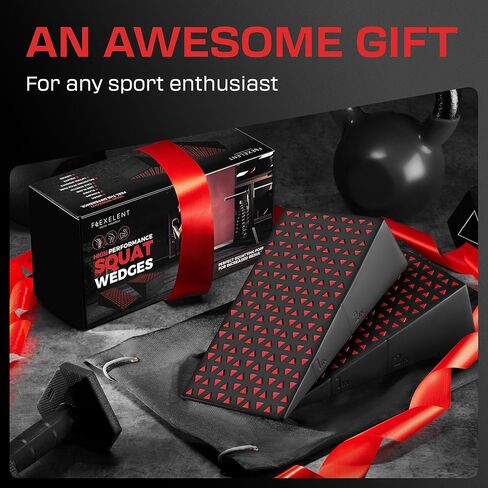 Squat Wedge Block Pair, Calf Stretcher Slant Board for Squats, Calf Raise Block, Anti-Slip Heel Elevated Squat Wedge, ATG Equipment, 17° Incline, 3.5x5.9x12.2, Backpack Included in Saudi Arabia