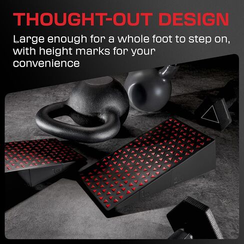 Squat Wedge Block Pair, Calf Stretcher Slant Board for Squats, Calf Raise Block, Anti-Slip Heel Elevated Squat Wedge, ATG Equipment, 17° Incline, 3.5x5.9x12.2, Backpack Included in Saudi Arabia