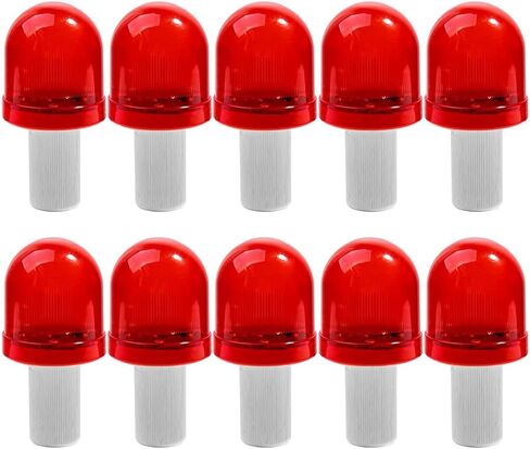 10 عبوات من مصابيح LED للتحذير مخروطية المرور، ضوء تحذير وامض للطوارئ، ضوء وامض مرئي 360 درجة، أضواء حاجز LED لحالات الطوارئ المتعلقة بالسلامة المرورية in Kuwait