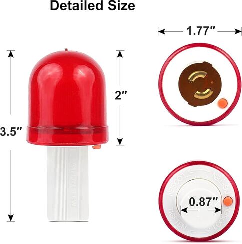 10 عبوات من مصابيح LED للتحذير مخروطية المرور، ضوء تحذير وامض للطوارئ، ضوء وامض مرئي 360 درجة، أضواء حاجز LED لحالات الطوارئ المتعلقة بالسلامة المرورية in Kuwait