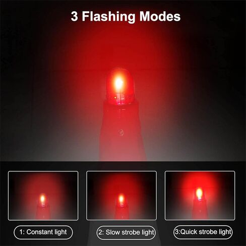 10 عبوات من مصابيح LED للتحذير مخروطية المرور، ضوء تحذير وامض للطوارئ، ضوء وامض مرئي 360 درجة، أضواء حاجز LED لحالات الطوارئ المتعلقة بالسلامة المرورية in Kuwait