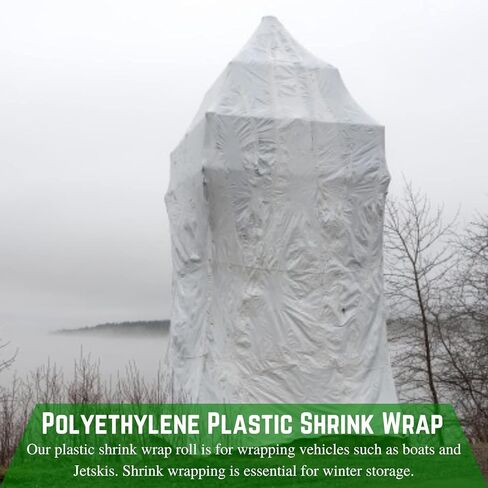 Farm Plastic Supply – String Reinforced Plastic Shrink Wrap - 10 mil (20' x 100') – Boat Shrink Film, Use with Heat Gun, Dura Skrim Industrial Shrink Wrap, Plastic Sheeting for Protection and Storage in Saudi Arabia