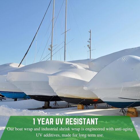 Farm Plastic Supply – String Reinforced Plastic Shrink Wrap - 10 mil (20' x 100') – Boat Shrink Film, Use with Heat Gun, Dura Skrim Industrial Shrink Wrap, Plastic Sheeting for Protection and Storage in Saudi Arabia