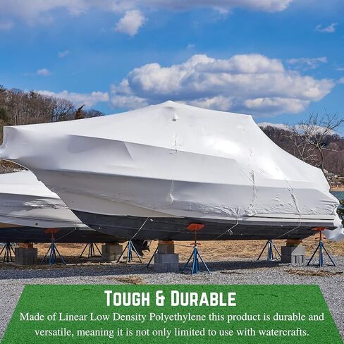 Farm Plastic Supply – String Reinforced Plastic Shrink Wrap - 10 mil (20' x 100') – Boat Shrink Film, Use with Heat Gun, Dura Skrim Industrial Shrink Wrap, Plastic Sheeting for Protection and Storage in Saudi Arabia