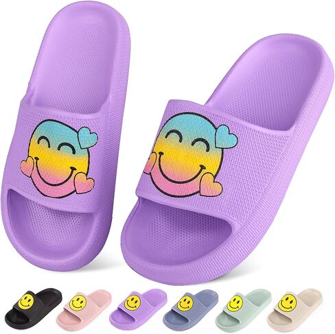 Kids Cloud Slides丨Pillow Sandals for Boys Girls丨Quick Drying Bathroom Shower Sandals丨Summer Beach Pool Slippers| Thick Sole Non-Slip in Kuwait