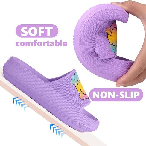 Kids Cloud Slides丨Pillow Sandals for Boys Girls丨Quick Drying Bathroom Shower Sandals丨Summer Beach Pool Slippers| Thick Sole Non-Slip in Kuwait
