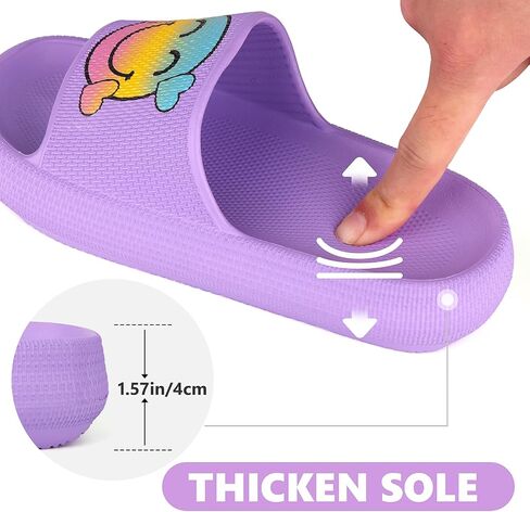 Kids Cloud Slides丨Pillow Sandals for Boys Girls丨Quick Drying Bathroom Shower Sandals丨Summer Beach Pool Slippers| Thick Sole Non-Slip in Kuwait