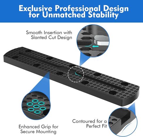 8" 2 Pack Kayak Track Textured Grip Surface Multi-Size Kayak Low Profile Track Kayak Gear Track Mount Accessories Easy installation Kayak Rail Track for Holding Fishing Rod Cup Holder Paddle Gopro in Saudi Arabia