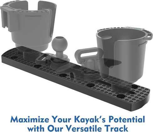 8" 2 Pack Kayak Track Textured Grip Surface Multi-Size Kayak Low Profile Track Kayak Gear Track Mount Accessories Easy installation Kayak Rail Track for Holding Fishing Rod Cup Holder Paddle Gopro in Saudi Arabia