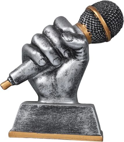 VICASKY Microphone Trophies Golden Singer Trophy Appreciation Gift Dance Trophy Mic Trophy Singing Award Trophy for Karaoke Competitions Parties Supplies in Saudi Arabia