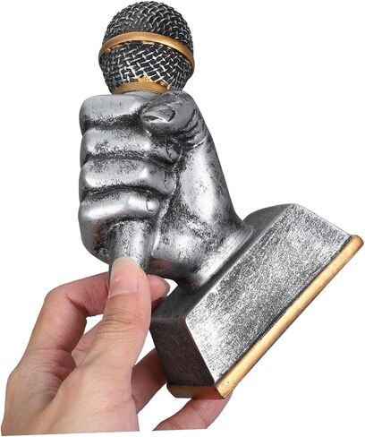 VICASKY Microphone Trophies Golden Singer Trophy Appreciation Gift Dance Trophy Mic Trophy Singing Award Trophy for Karaoke Competitions Parties Supplies in Saudi Arabia