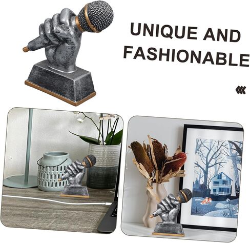 VICASKY Microphone Trophies Golden Singer Trophy Appreciation Gift Dance Trophy Mic Trophy Singing Award Trophy for Karaoke Competitions Parties Supplies in Saudi Arabia