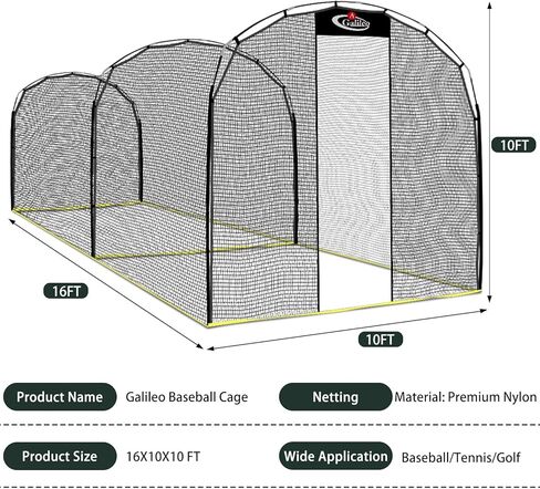 أقفاص ضرب البيسبول المحمولة في الهواء الطلق مع إطار وشبكة لإكسسوارات الفناء الخلفي للمنزل، قفص الضرب المحمول شديد التحمل للجراج، شبكة قفص الضرب للبيسبول للضرب والرمي in Kuwait