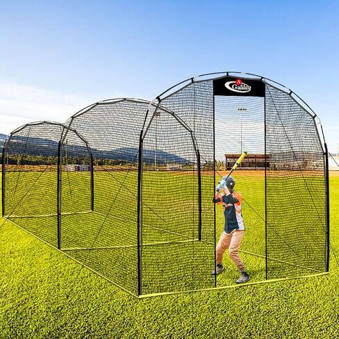أقفاص ضرب البيسبول المحمولة في الهواء الطلق مع إطار وشبكة لإكسسوارات الفناء الخلفي للمنزل، قفص الضرب المحمول شديد التحمل للجراج، شبكة قفص الضرب للبيسبول للضرب والرمي in Kuwait