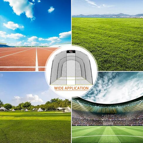 أقفاص ضرب البيسبول المحمولة في الهواء الطلق مع إطار وشبكة لإكسسوارات الفناء الخلفي للمنزل، قفص الضرب المحمول شديد التحمل للجراج، شبكة قفص الضرب للبيسبول للضرب والرمي in Kuwait