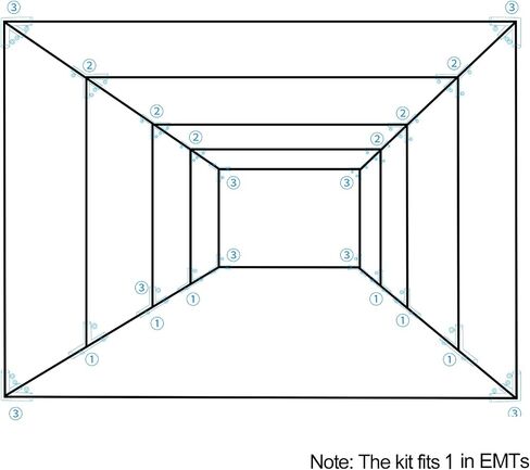 Aoneky 1 Inch Baseball Batting Cage Frame Corner Kit for 55ft Cage - Batting Cage Connector Kit in Saudi Arabia