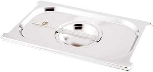 غطاء أدوات المطاعم فقط: غطاء طاولة بخار Met Lux مقاس 7 × 6.4 بوصة، غطاء واحد لمقلاة فندق - يناسب مقاس 1/6 مقلاة طاولة بخار، يُباع بشكل منفصل، غطاء وعاء بخار من الفولاذ المقاوم للصدأ بمقبض مدمج in Kuwait