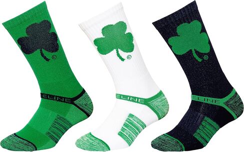 جوارب Strideline NCAA Crew | بطانة غزل رباعية الطبقات، ضغط مباشر وبطانة مخصصة - (متوسط-كبير، 3 عبوات) in Kuwait