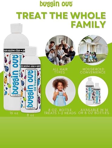 100% Dimethicone Oil Lice Treatment 8oz | Kids & Adult Safe | Treats 1-2 People | 100% Effective in Saudi Arabia