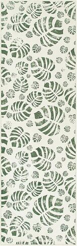 Lahome Botanical Boho Runner Rug, Soft Green Kitchen Runner Rugs Non Skid, Washable Leaf Carpet Runner for Hallway 8ft, Non Shedding Modern Rug for Entryway Porch (2'5''x8', Green) in Saudi Arabia