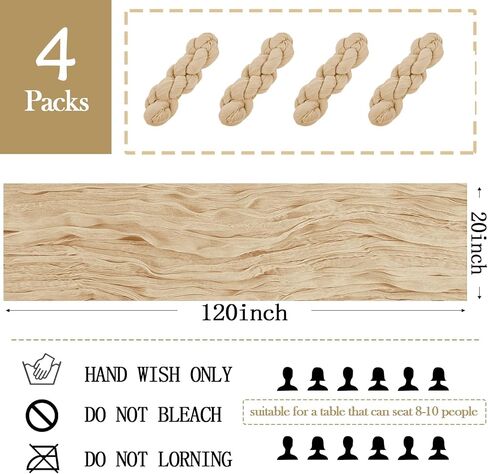 4 Pack Sage Green Cheesecloth Table Runner 20 x 120 inch Gauze Table Runners 10 FT Long,Semi Sheer Boho Cheese Cloth Fabric Table Runner Bulk for Wedding,Party,Baby Shower,Bridal Shower Decoration in Saudi Arabia