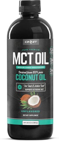 ONNIT MCT Oil - Pure MCT Coconut Oil Optimized with C8, C10, Lauric Acid - Perfect for Coffee, Shakes, and Cooking in Saudi Arabia