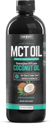 ONNIT MCT Oil - Pure MCT Coconut Oil Optimized with C8, C10, Lauric Acid - Perfect for Coffee, Shakes, and Cooking in Saudi Arabia